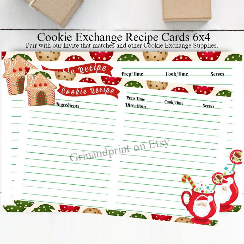 Cookie Exchange Printable, Christmas Cookie Exchange, Cookie Swap Party ...