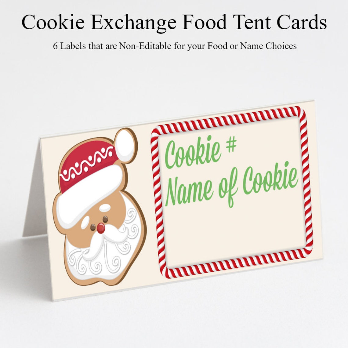 Cookie Exchange Printable Christmas Cookie Exchange Cookie - Etsy