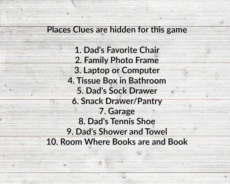 Fathers Day Scavenger Hunt / Fathers Day / Scavenger Hunt ...