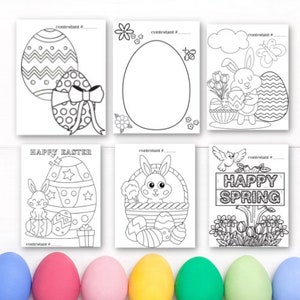 Easter Coloring Contest for Kids, Easter or Spring Coloring Pages for ...