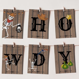 Halloween Banner, Cowboy Birthday Banner, Western Theme Birthday Party
