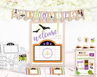 Halloween Movie Night Printables: Family Boovie Night Party Bundle