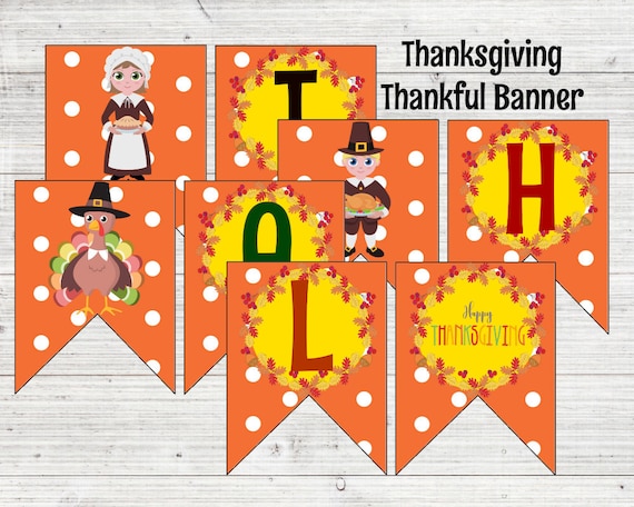Thanksgiving Banner / Drop Decor / Thanksgiving Decorations image regarding Printable Thanksgiving Banner called Thanksgiving Banner / Slide Decor / Thanksgiving Decorations