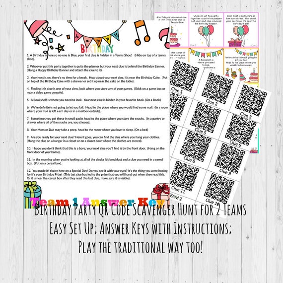 birthday scavenger hunt scavenger