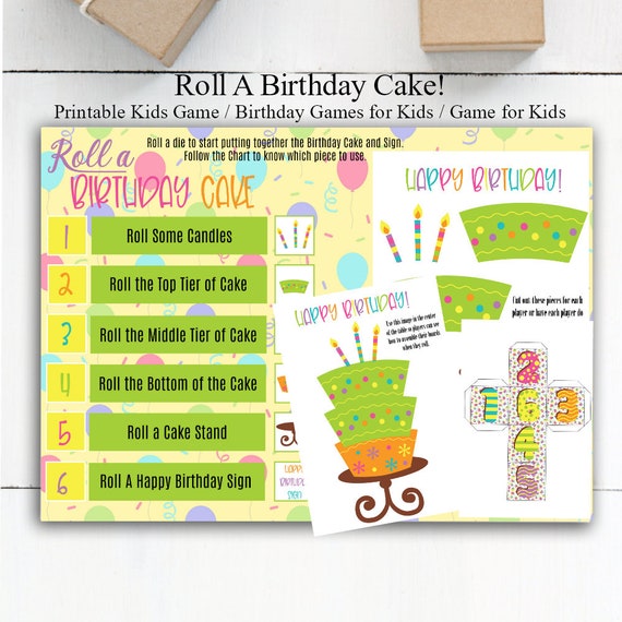 Birthday Games for Kids / Printable Kids Birthday Party / Birthday Games / Birthday Activity / Family Game Night / Kids Party Games Il_570xn