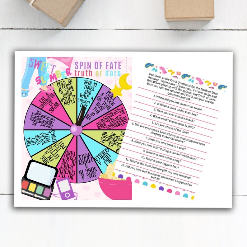 Slumber Party Games Slumber Party Games for Girls Slumber - Etsy