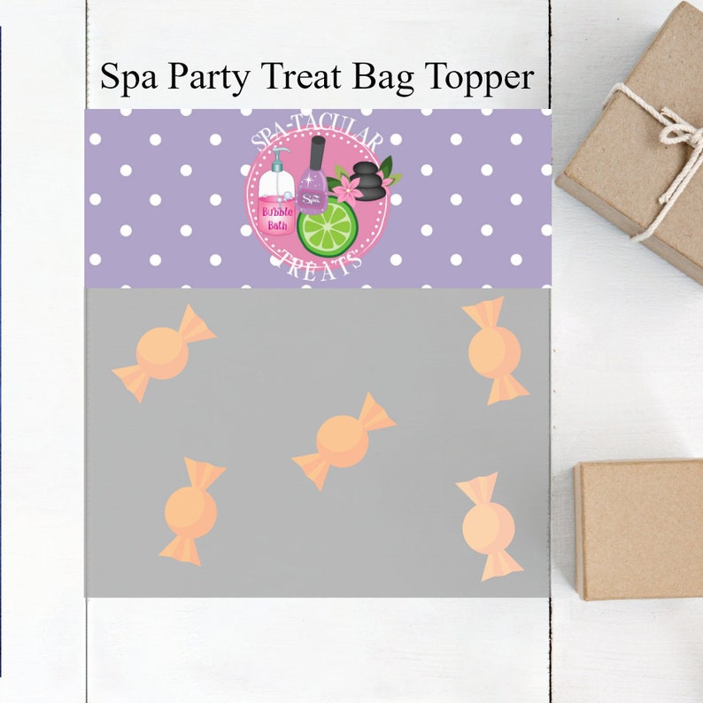 Spa Party Slumber Party Spa Party Supplies Girls Spa Party Spa Birthday Spa Favor Bag Spa Treat Bags Spa Party For Girls