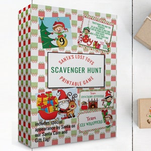 Christmas Scavenger Hunt, Christmas Present Treasure Hunt, Christmas Scavenger Hunt Printable