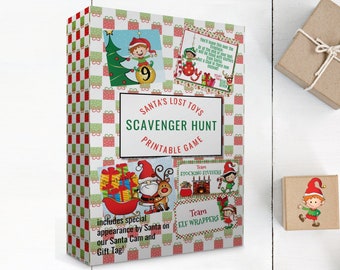Christmas Scavenger Hunt: Santa's Lost Toys, Printable Game