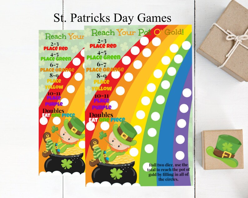 St Patricks Day Games, St Patricks Day Party, St Patricks Day Kids Printable image 1