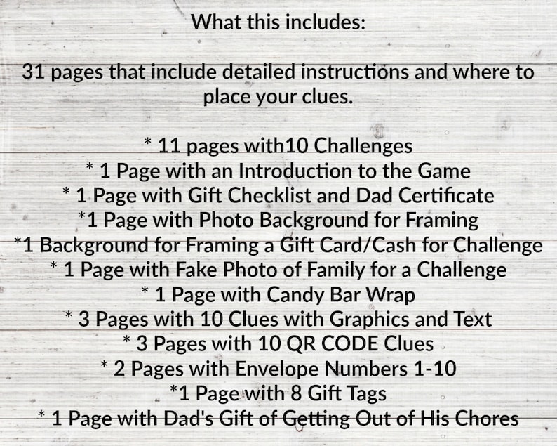 fathers day scavenger hunt fathers day scavenger hunt etsy