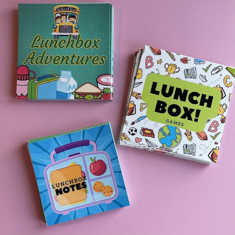 Back to School Lunch Box Kit, Fun Lunch Menus for Kids, Creative School