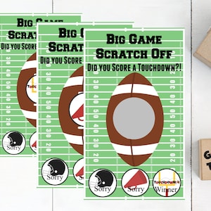 Football Party Scratch Off Tickets: Big Game Fun (PDF)