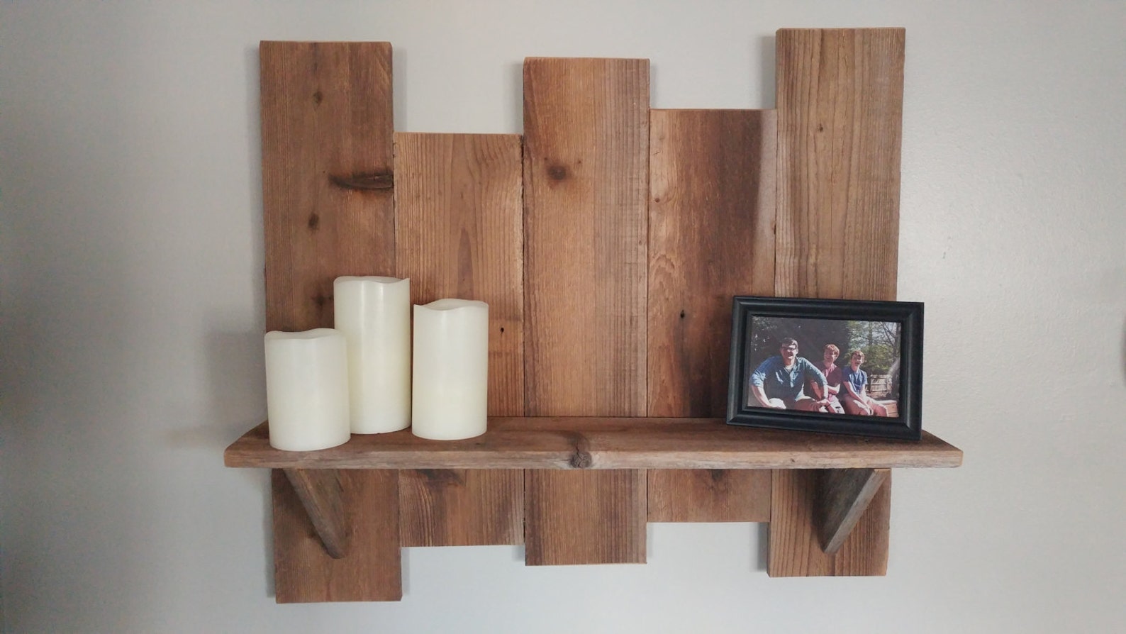Reclaimed Wood Cedar Shelf Rustic Wood Wall Hanging Pallet Etsy