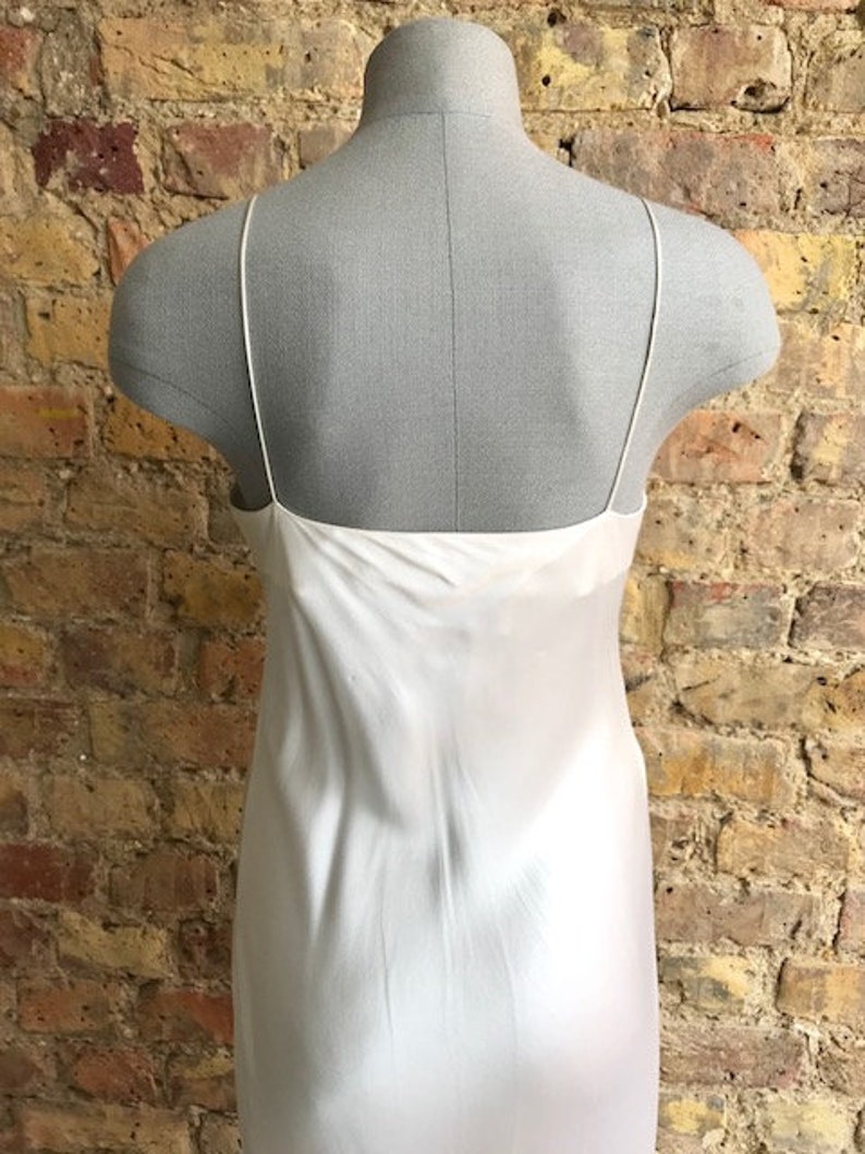 1930's-style Bias Cut Silk Satin Slip in White - Etsy UK