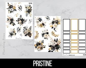 Pristine Floral Deco Sticker Kit/Kiss cut stickers