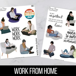 Work From Home Deco Sticker Sheet