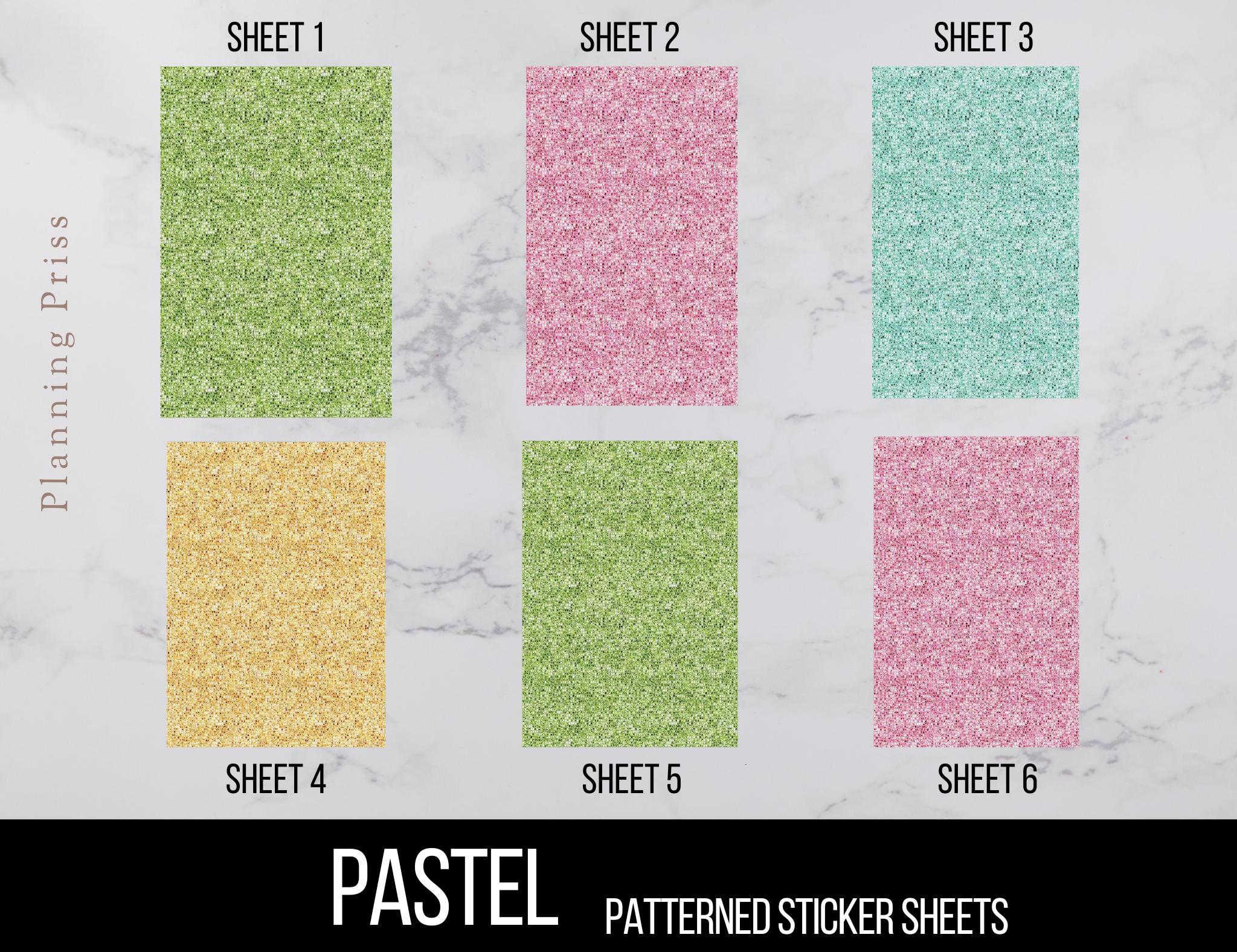 Patterned Sticker Paper Pad Pastel Patterned Sticker Pack - Etsy