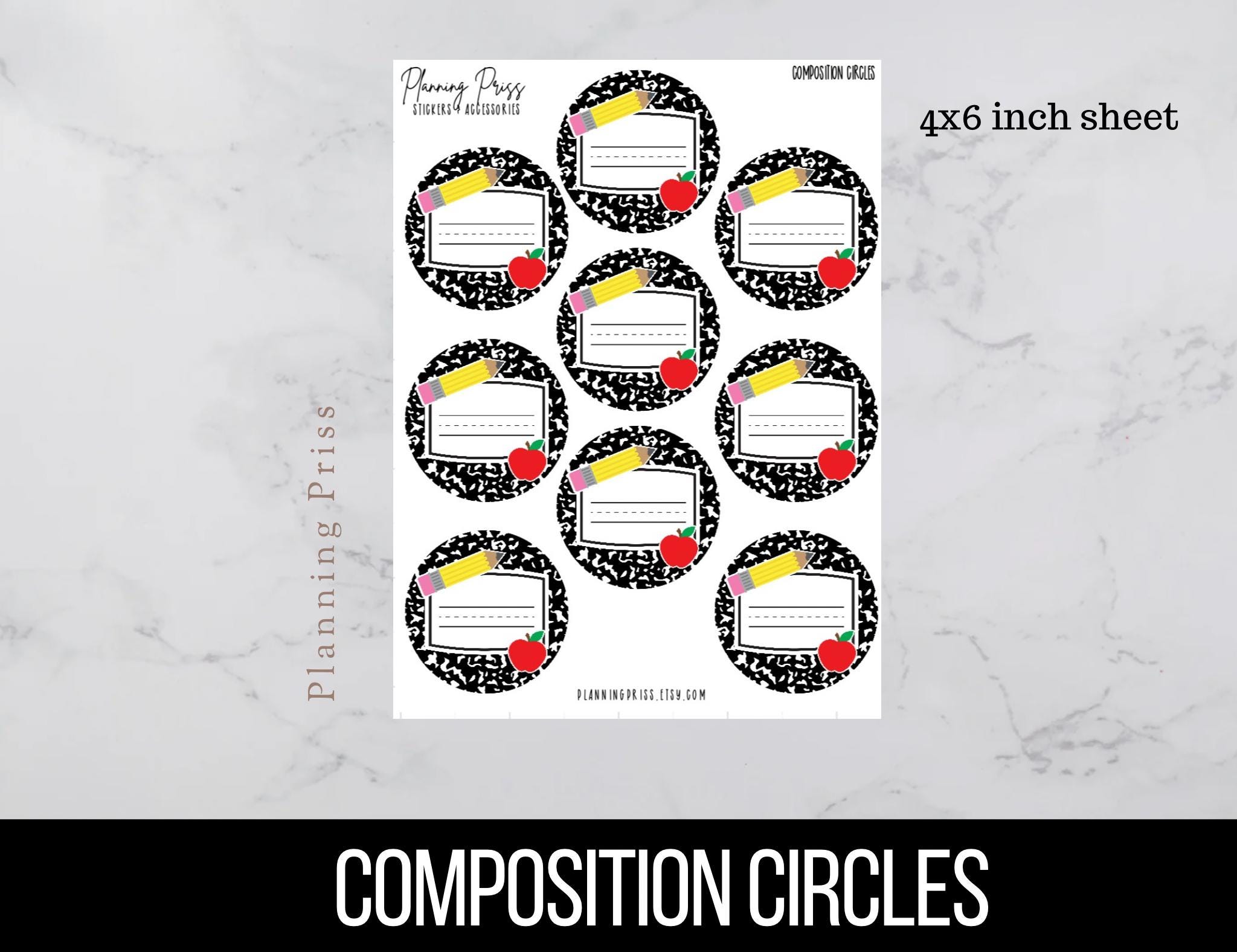 Sticker Composition Examples Composition Circles Functional Sticker Sheet - Etsy