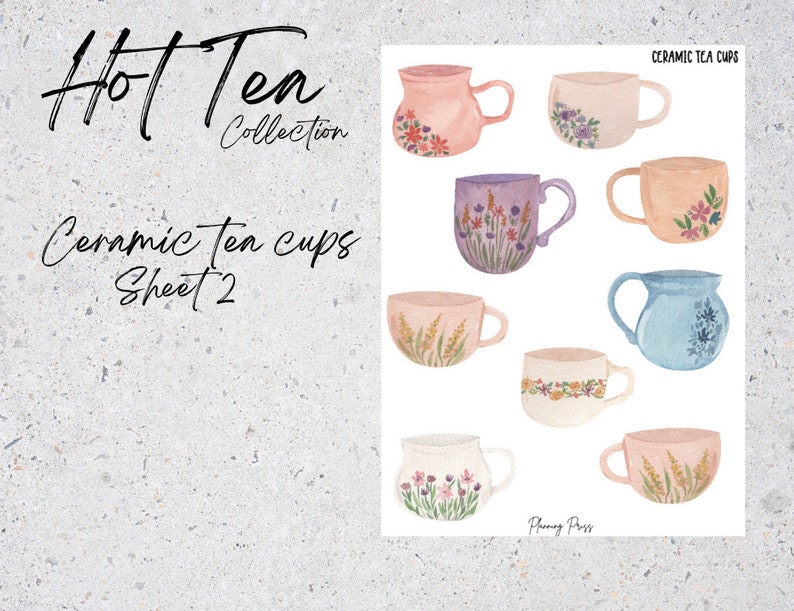 Hot Tea Sticker Collection - Etsy