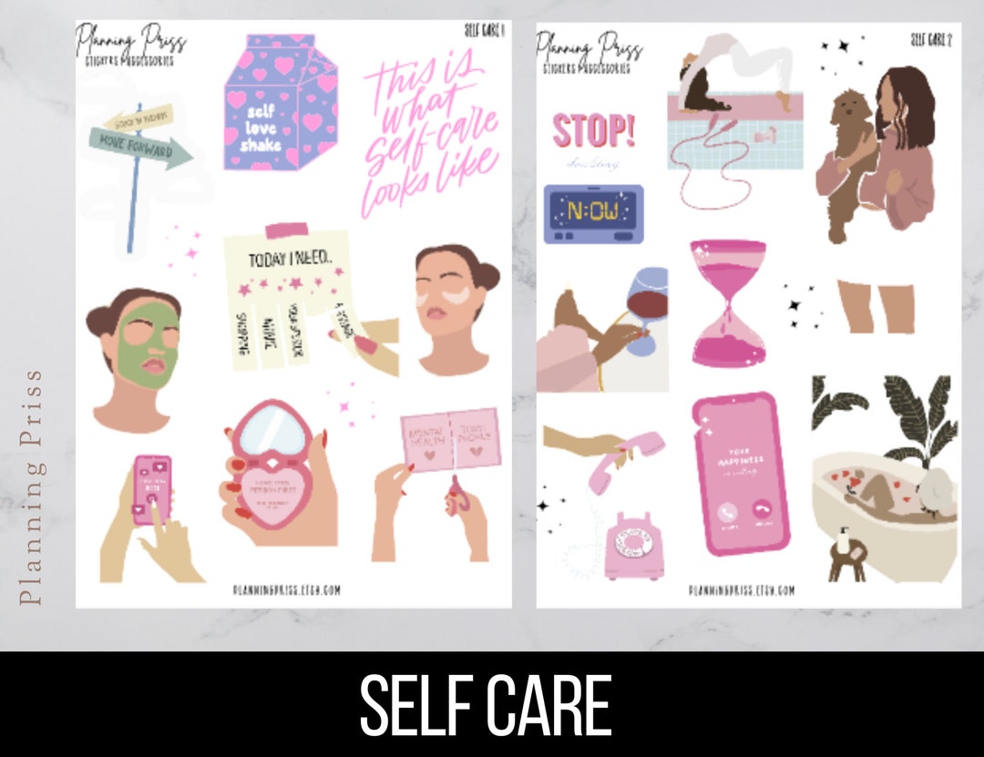 Self Care Deco Sticker Sheet - Etsy