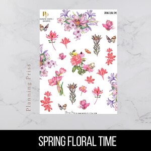 Spring Floral Time Deco Sticker Sheet