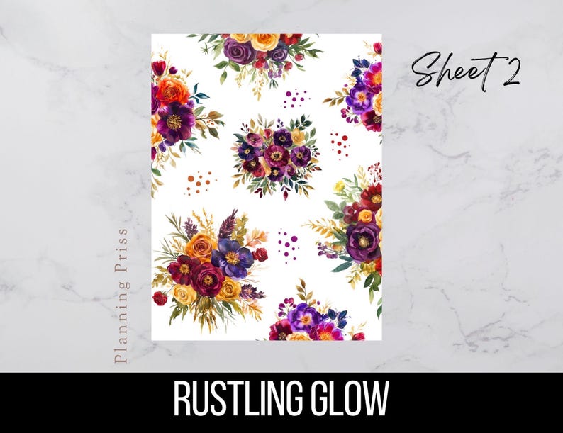 PRINTABLE- Rustling Glow Floral Kit/ Floral Deco Kit - Etsy