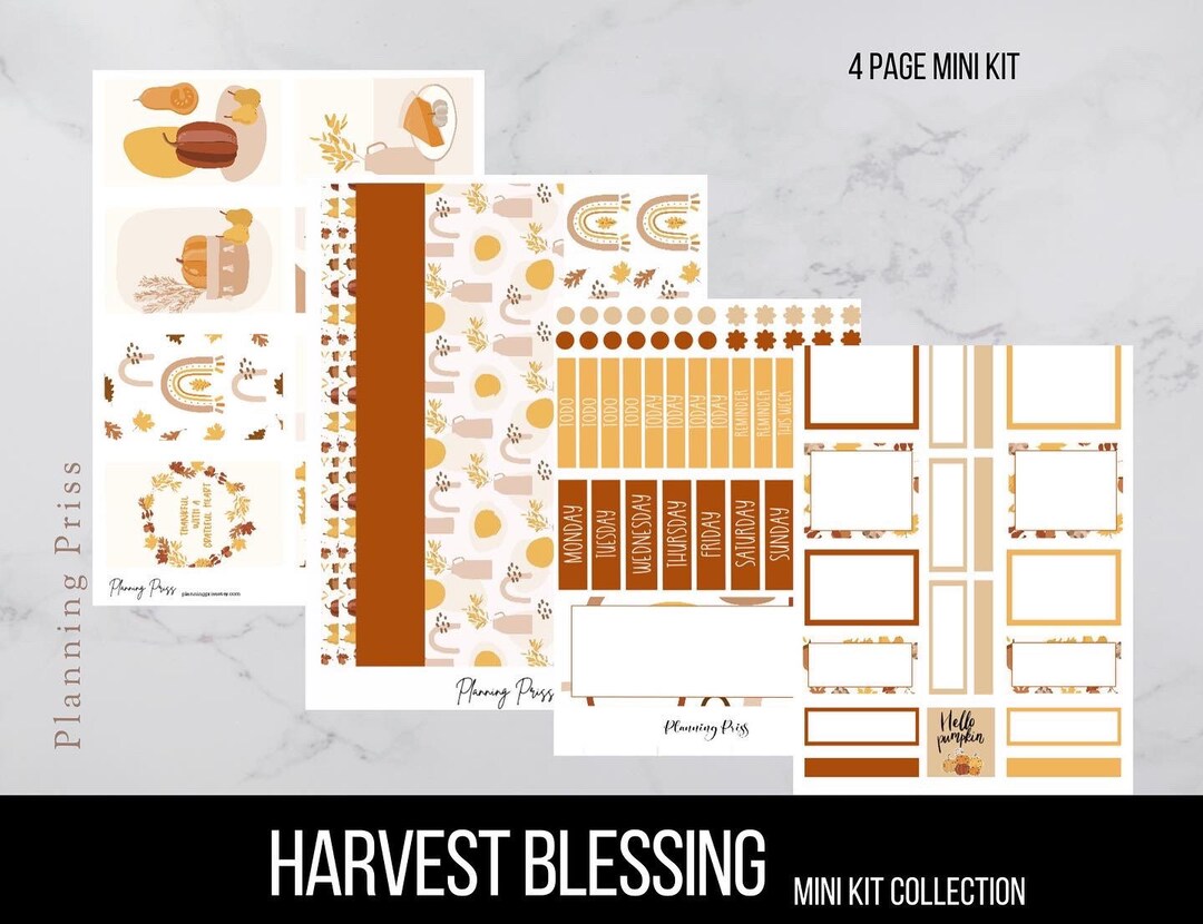 Harvest Blessing Weekly Deco Kit Collection - Etsy
