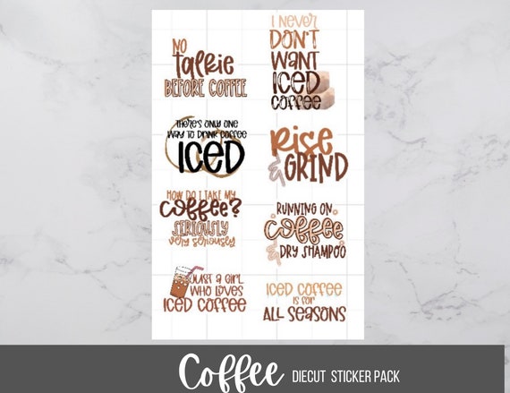 Coffee Die Cut Stickers - Etsy