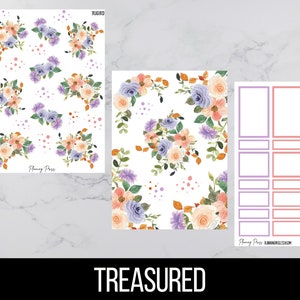 Treasured Floral Deco Sticker Kit/ Spring Floral Deco/Kiss cut stickers