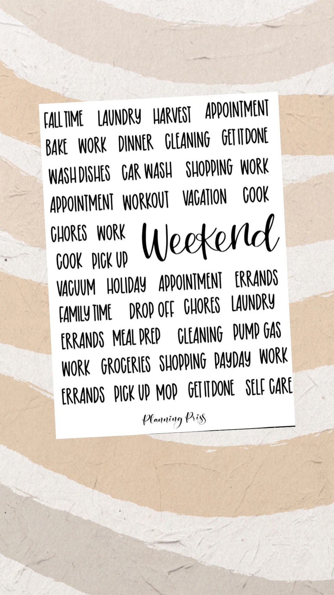 Weekly Script Sampler Sticker Sheet - Etsy