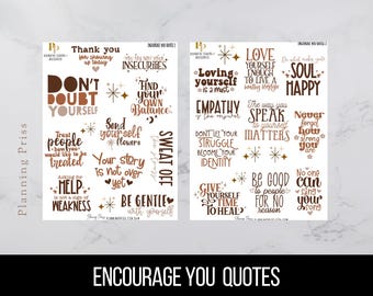 Encourage You Quote Sticker Sheets