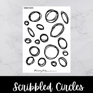 Scribbled Circles Sticker Sheet