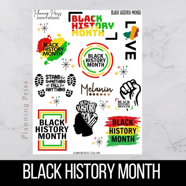 Black History Month Deco Quote Sticker Sheet