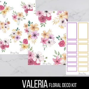 Valeria Florals Deco Sticker Kit/ Spring Florals