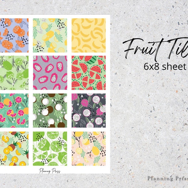 Fruit Tiles Sticker Sheet