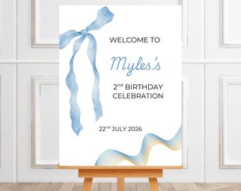 Editable Birthday Welcome Sign Template | Canva Party Sign (Digital Download)