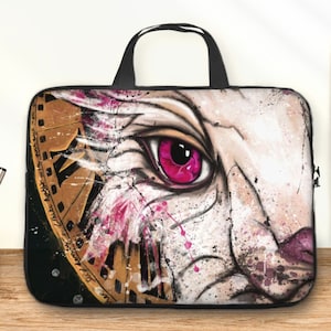 Kaninchen Laptoptasche, Alice im Wunderland Laptoptasche mit Griffen von 10 bis 17 Zoll, Neopren-Laptophülle für Frauen oder Teenager