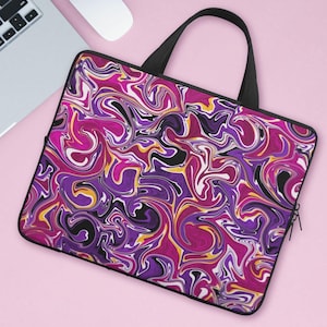 Computer Tasche mit Griffen, Computer Tasche für Frauen mit hellem orange und orange Notebook Reißverschluss Tasche von 10 bis 17 in