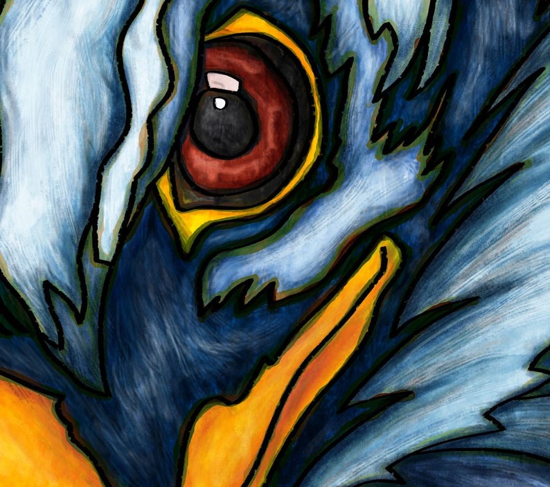 digital painting printed on canvas Bald eagle painting
