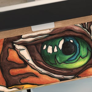 Tiger XXL mousepad, animal eye printed extended desk mat, large gaming mousepad for tiger birthday gift for him