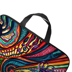 Housse ordinateur Kokopelli, sacoche ordinateur portable ou tablette avec poignées de 10 à 17 pouces, sac en néoprène coloré image 4