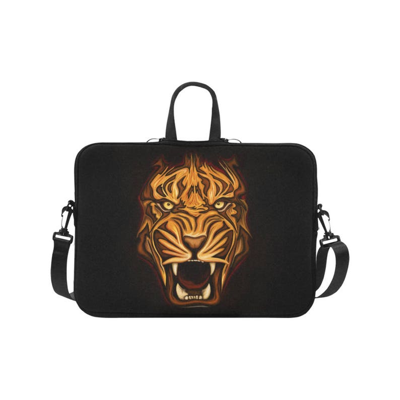 Animal Tiger Roar Art Cross Body Shoulder Messenger Laptop Bag