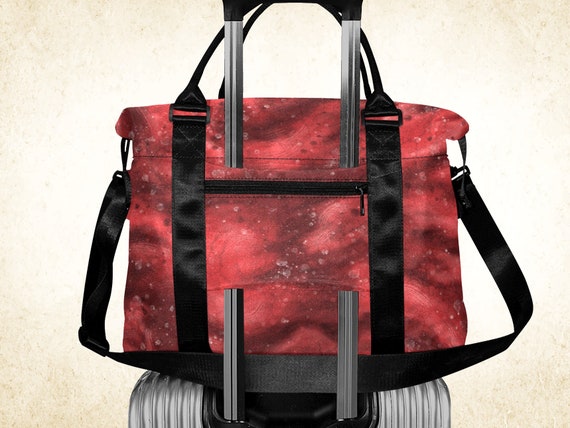 Sac De Voyage Peinture Abstraite Rouge Bagage a Main En Nylon epais Avec Pochette Valise Sac Week end Imprime Colore Au Style Punk Rock Etsy Ireland