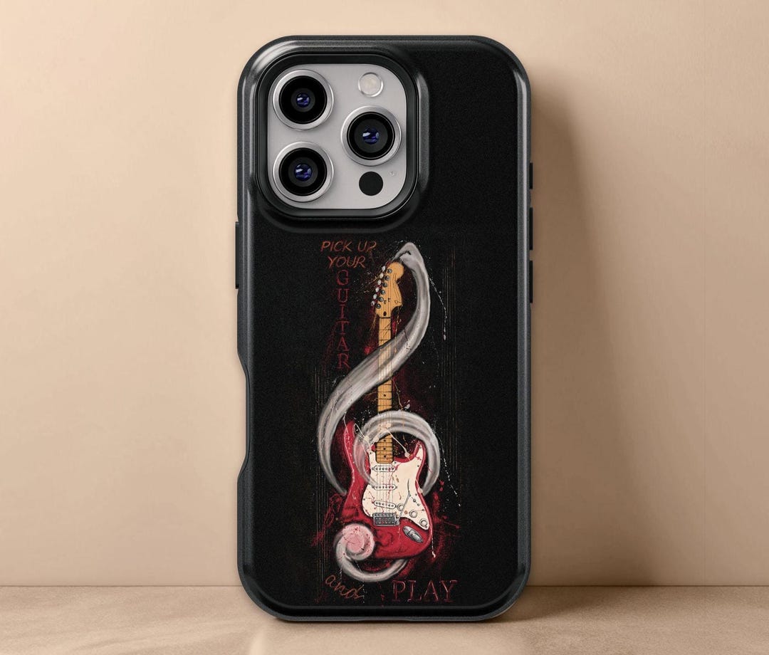 Electric Guitar Phone Case for iPhone 17e to 11, Galaxy S26 to S21