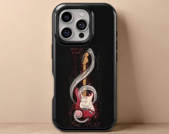 Electric Guitar Phone Case for iPhone 17e to 11, Galaxy S26 to S21