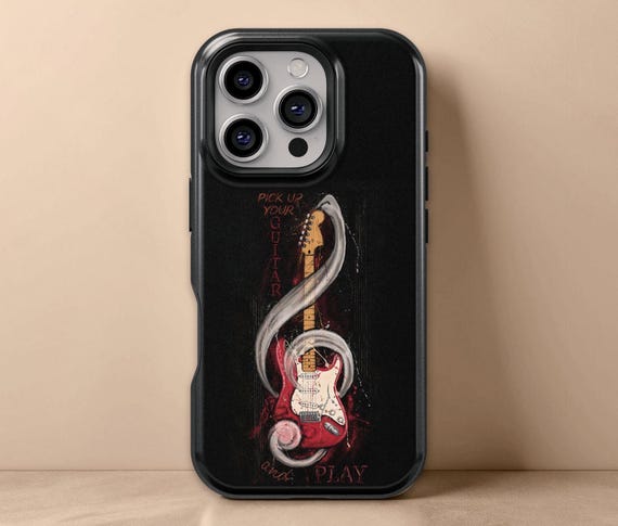 Electric Guitar Phone Case for iPhone 17e to 11, Galaxy S26 to S21
