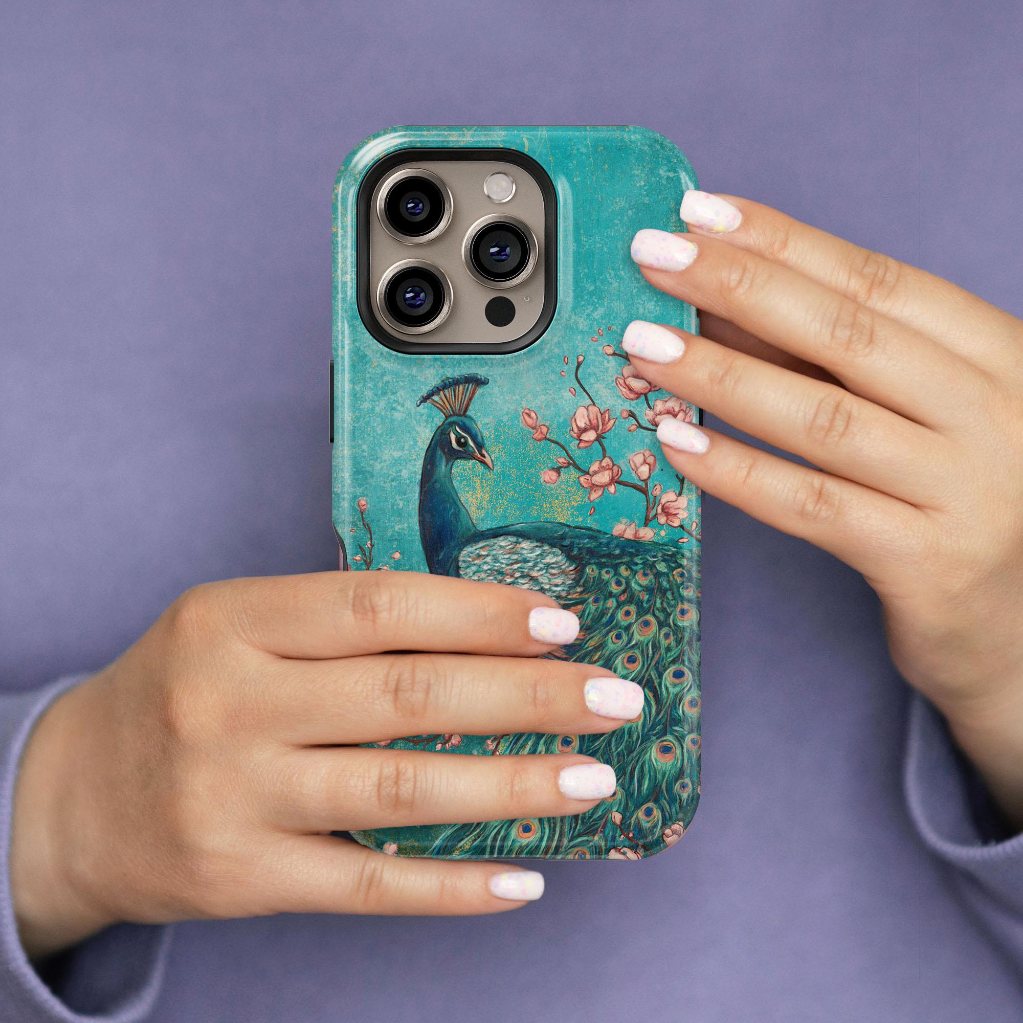 Peacock Phone Case for iPhone 17 to 11, Galaxy S25 to S21 and
