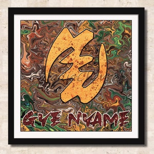 Gye Nyame adinkra wall art, ancient west Africa symbol for omnipotence of God poster, tribal mythology wall decor