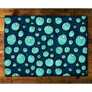 Blue bubbles placemats set of 1 2 4 or 6, aquatic placemats for nautical table decor, coastal ocean placemat for modern shore house decor